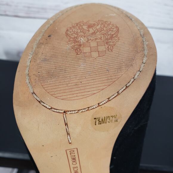 Vince Camuto Kamaye Women's Black Suede Lace Up Block Heel  Size 7.5 M - Picture 13 of 14